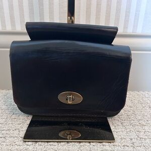 Vintage Ibiza Leather Belt Bag Chocolate Brown Gold Hardware